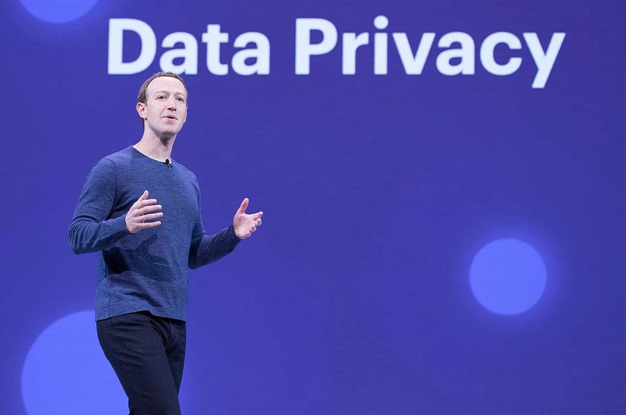 Mark Zuckerberg speaks onstage at the F8 2018 Keynote.